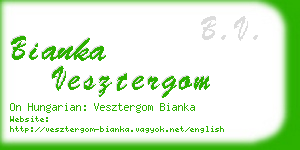 bianka vesztergom business card